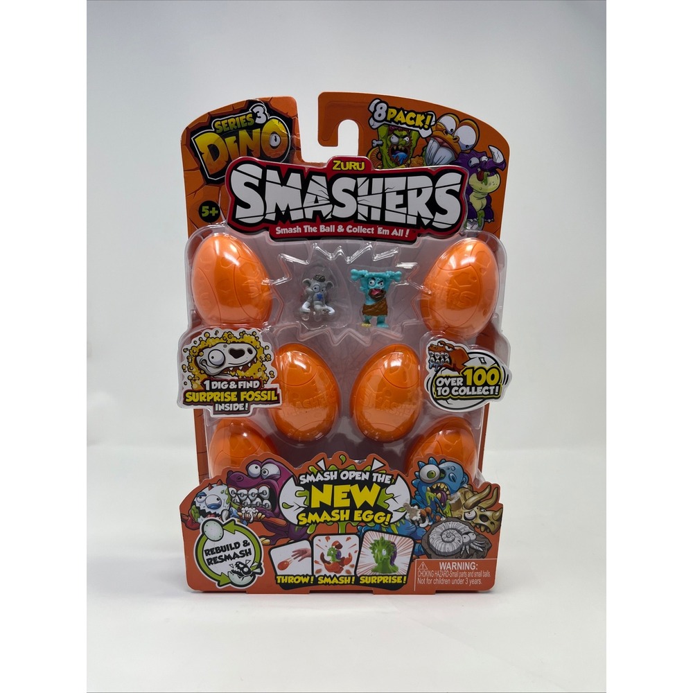 Zuru Smashers Series 3 Dino 8 Pack Smash Egg Surprise Fossil 7438 NEW